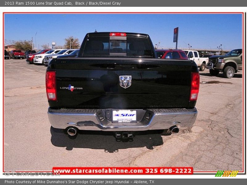 Black / Black/Diesel Gray 2013 Ram 1500 Lone Star Quad Cab