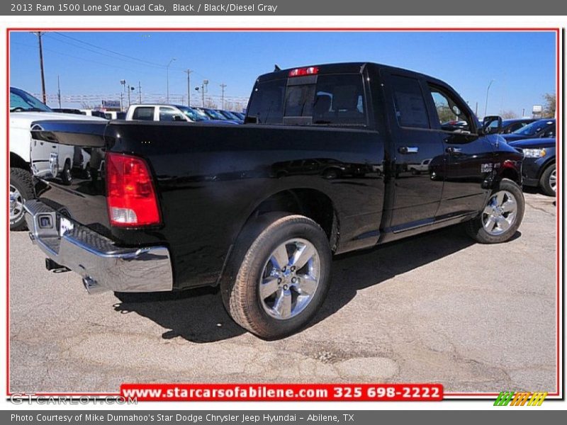 Black / Black/Diesel Gray 2013 Ram 1500 Lone Star Quad Cab