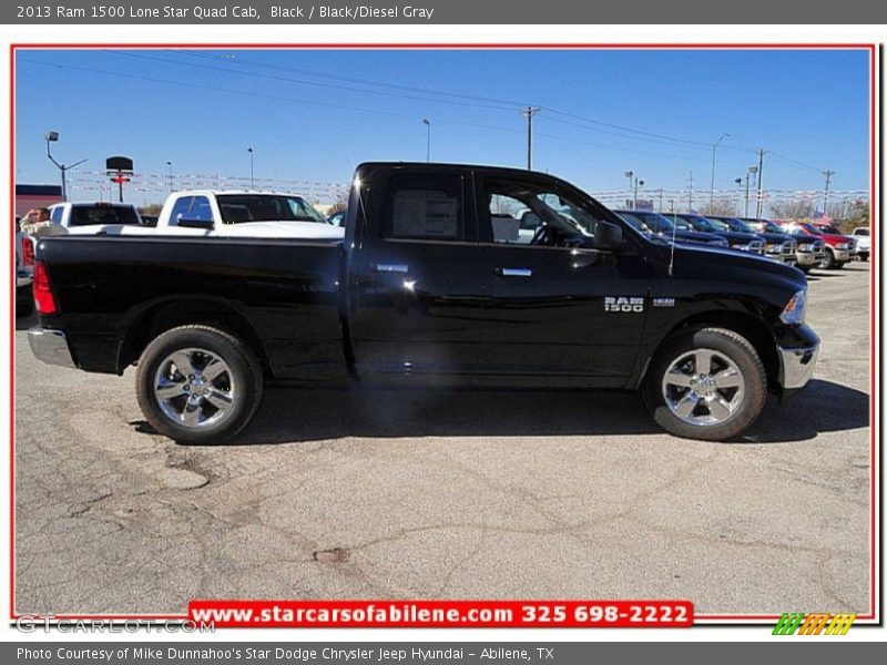 Black / Black/Diesel Gray 2013 Ram 1500 Lone Star Quad Cab
