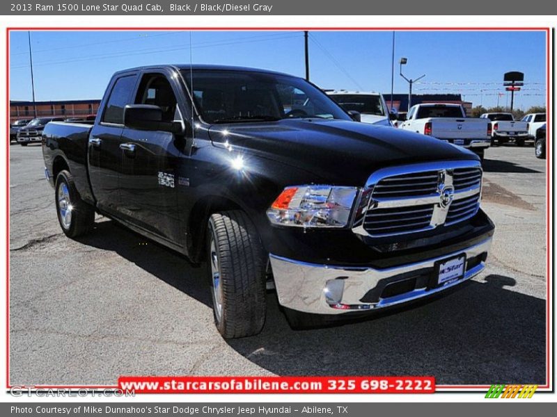 Black / Black/Diesel Gray 2013 Ram 1500 Lone Star Quad Cab