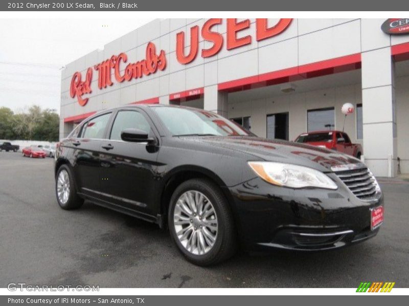 Black / Black 2012 Chrysler 200 LX Sedan