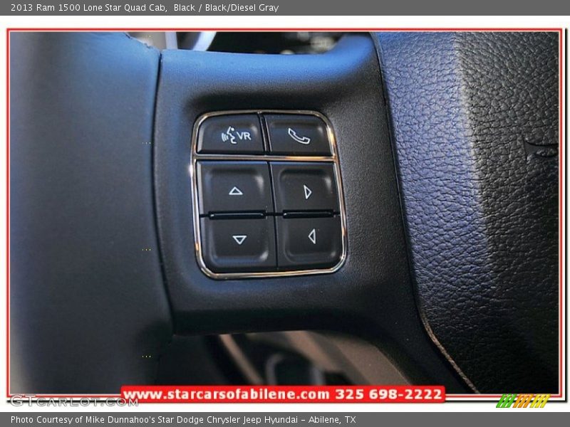 Black / Black/Diesel Gray 2013 Ram 1500 Lone Star Quad Cab