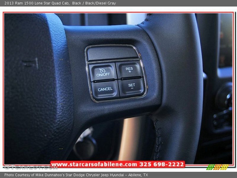 Black / Black/Diesel Gray 2013 Ram 1500 Lone Star Quad Cab