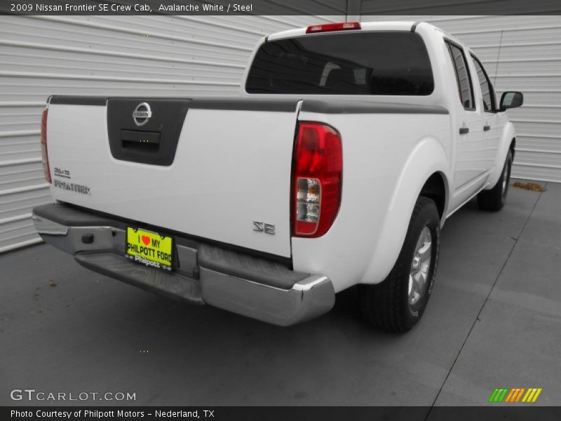 Avalanche White / Steel 2009 Nissan Frontier SE Crew Cab