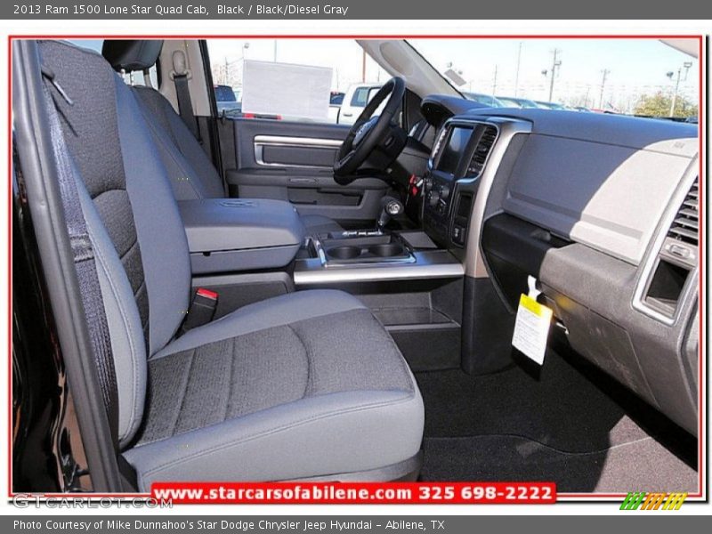 Black / Black/Diesel Gray 2013 Ram 1500 Lone Star Quad Cab