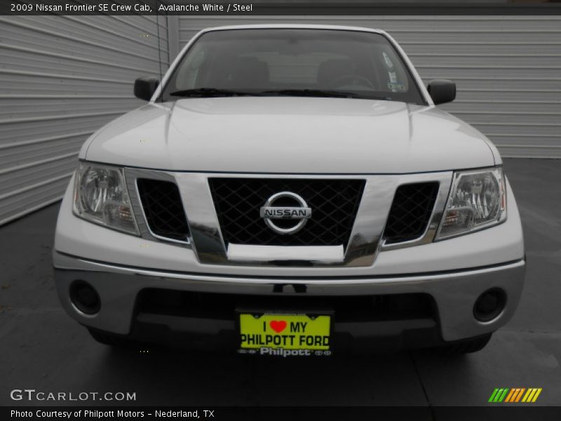 Avalanche White / Steel 2009 Nissan Frontier SE Crew Cab