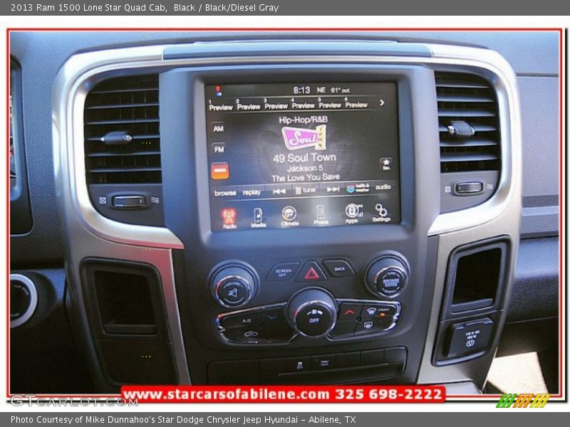 Black / Black/Diesel Gray 2013 Ram 1500 Lone Star Quad Cab