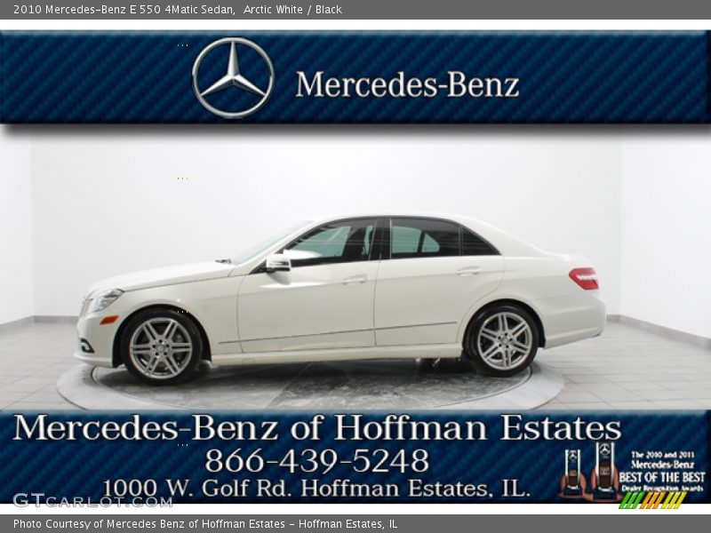 Arctic White / Black 2010 Mercedes-Benz E 550 4Matic Sedan