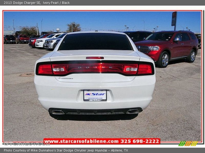 Ivory Pearl / Black 2013 Dodge Charger SE