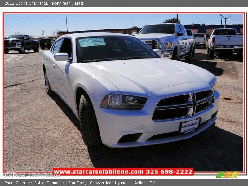 Ivory Pearl / Black 2013 Dodge Charger SE