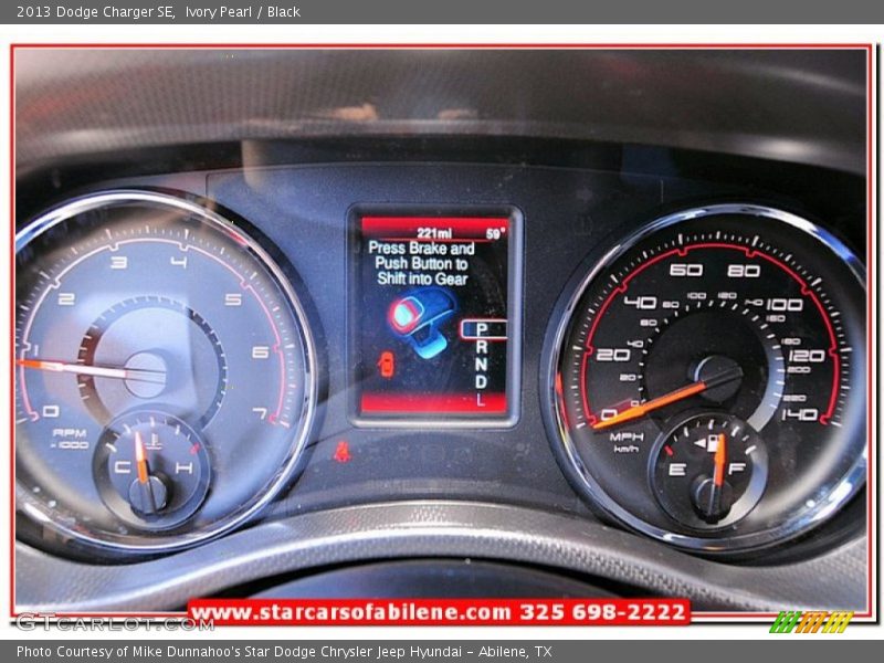 Ivory Pearl / Black 2013 Dodge Charger SE