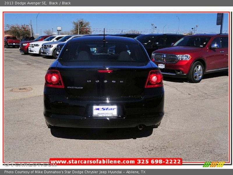 Black / Black 2013 Dodge Avenger SE