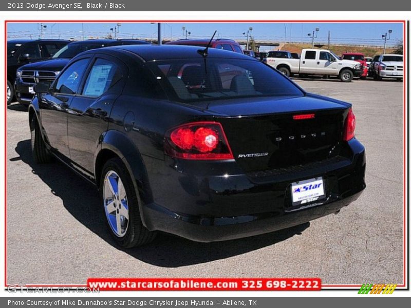 Black / Black 2013 Dodge Avenger SE