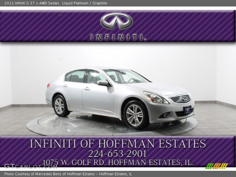 Liquid Platinum / Graphite 2011 Infiniti G 37 x AWD Sedan