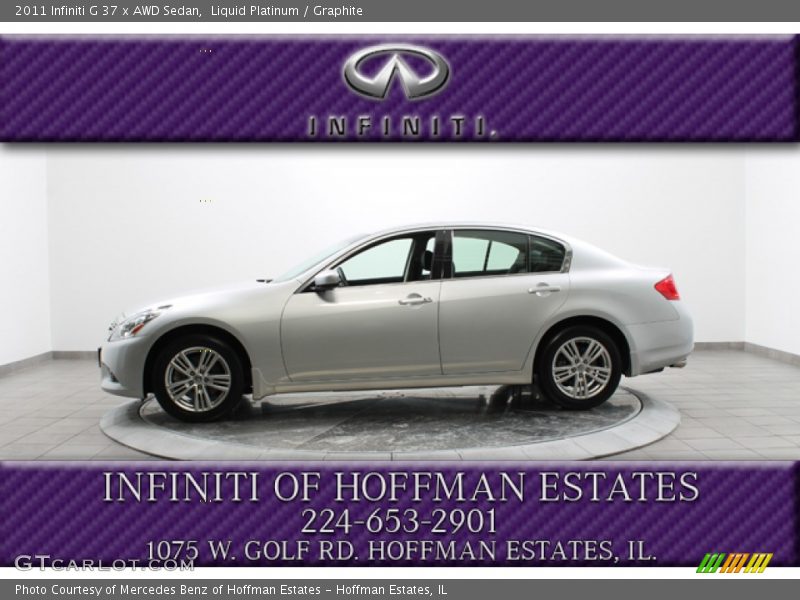 Liquid Platinum / Graphite 2011 Infiniti G 37 x AWD Sedan