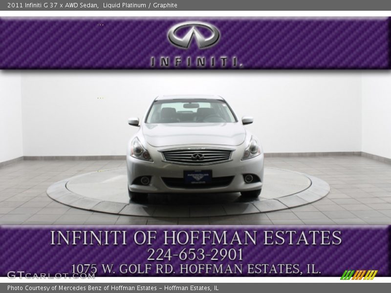 Liquid Platinum / Graphite 2011 Infiniti G 37 x AWD Sedan