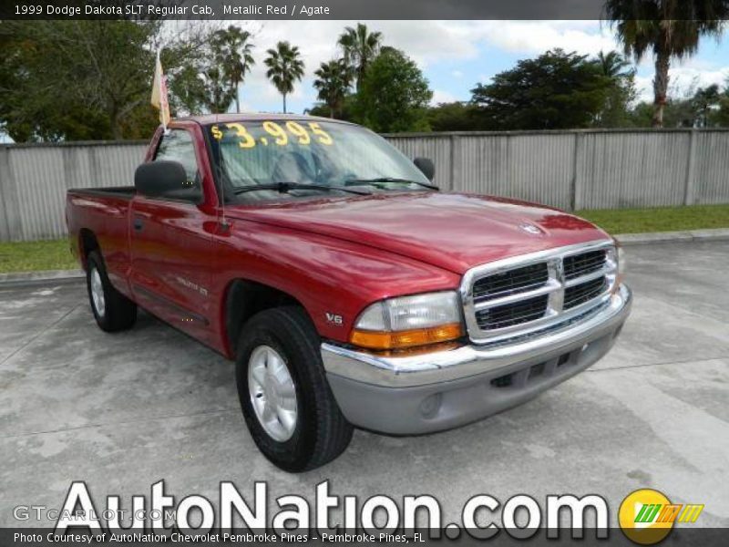 Metallic Red / Agate 1999 Dodge Dakota SLT Regular Cab