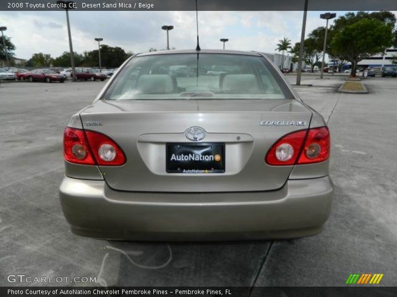 Desert Sand Mica / Beige 2008 Toyota Corolla CE