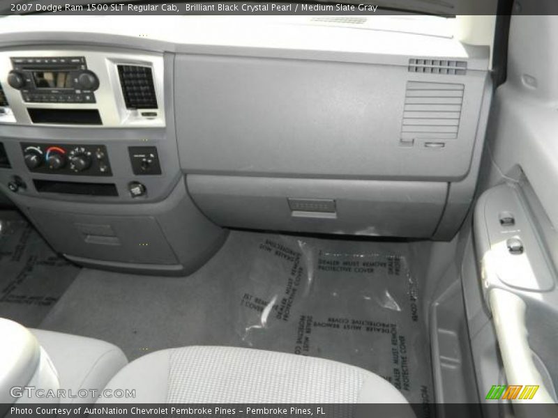 Brilliant Black Crystal Pearl / Medium Slate Gray 2007 Dodge Ram 1500 SLT Regular Cab
