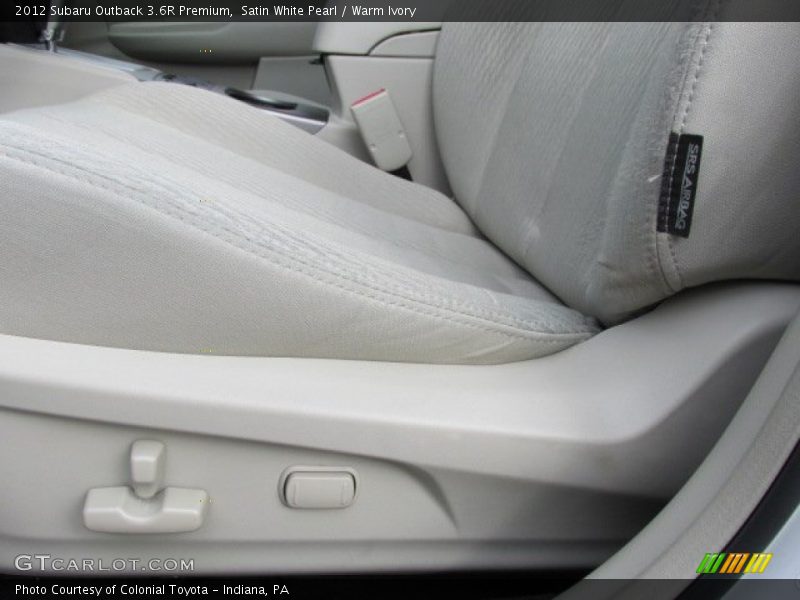 Satin White Pearl / Warm Ivory 2012 Subaru Outback 3.6R Premium