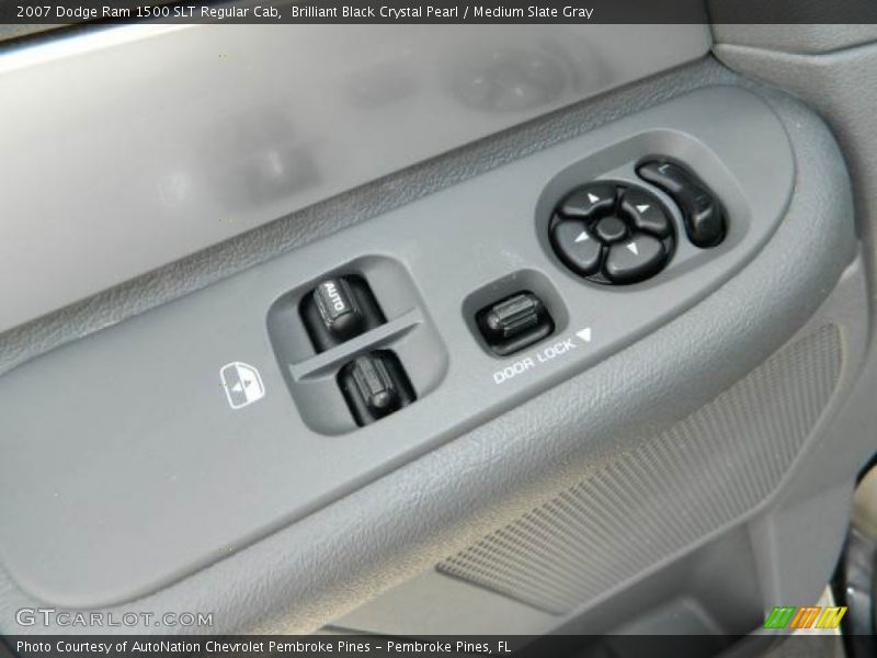 Brilliant Black Crystal Pearl / Medium Slate Gray 2007 Dodge Ram 1500 SLT Regular Cab