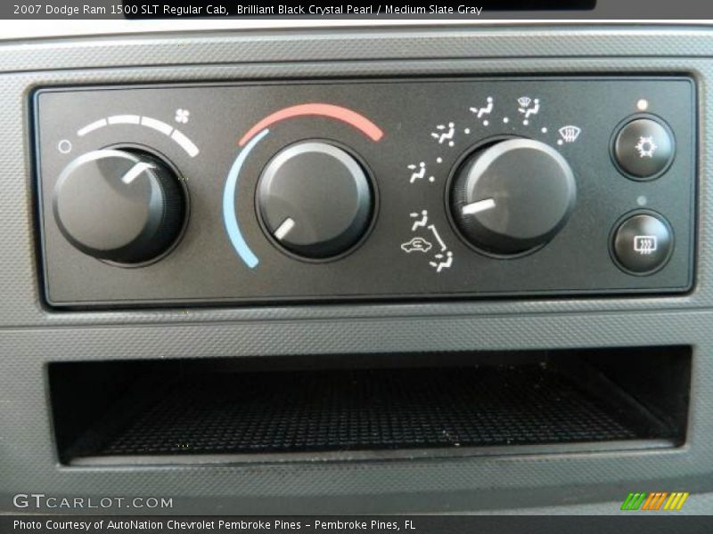 Brilliant Black Crystal Pearl / Medium Slate Gray 2007 Dodge Ram 1500 SLT Regular Cab
