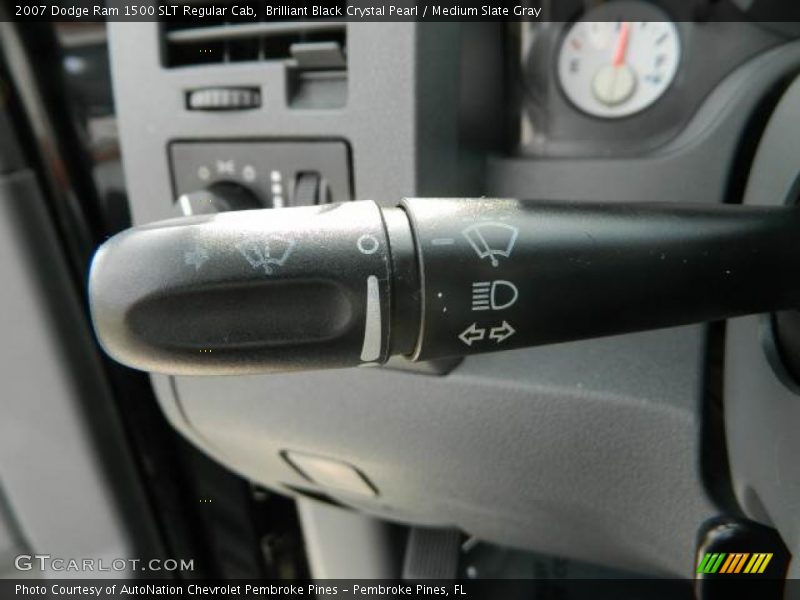 Brilliant Black Crystal Pearl / Medium Slate Gray 2007 Dodge Ram 1500 SLT Regular Cab
