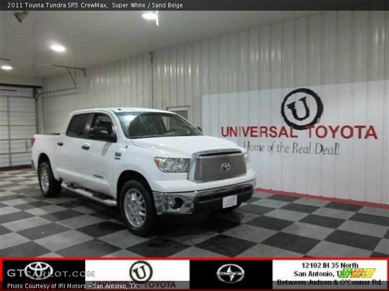 Super White / Sand Beige 2011 Toyota Tundra SR5 CrewMax
