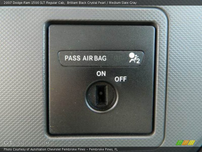 Brilliant Black Crystal Pearl / Medium Slate Gray 2007 Dodge Ram 1500 SLT Regular Cab