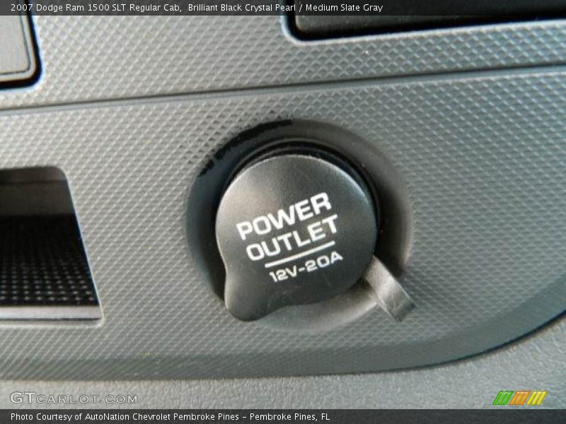 Brilliant Black Crystal Pearl / Medium Slate Gray 2007 Dodge Ram 1500 SLT Regular Cab