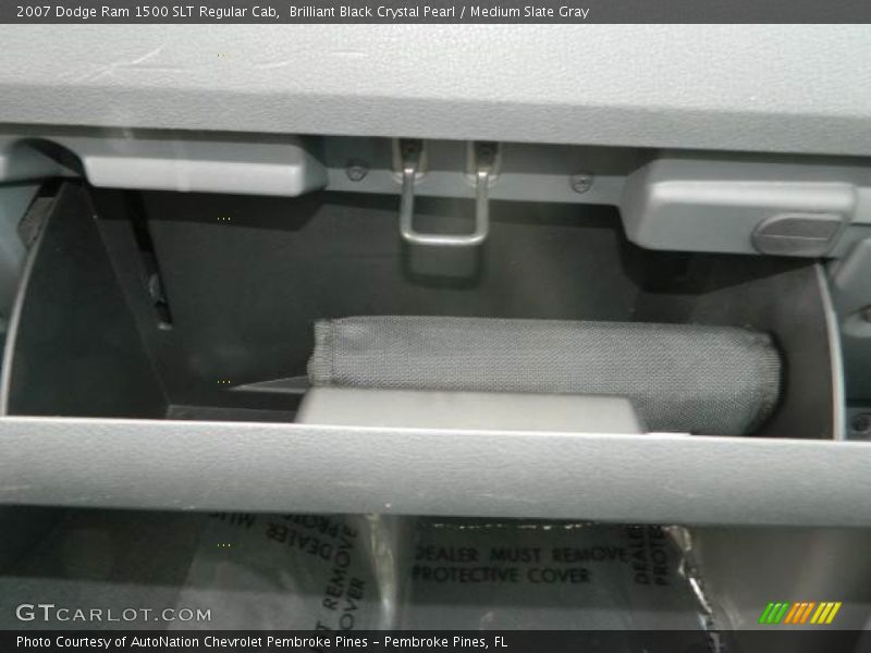 Brilliant Black Crystal Pearl / Medium Slate Gray 2007 Dodge Ram 1500 SLT Regular Cab