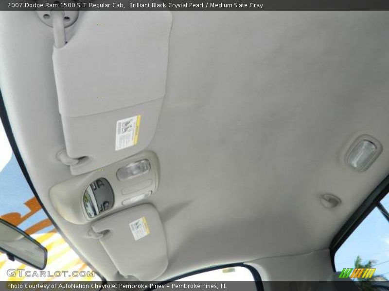 Brilliant Black Crystal Pearl / Medium Slate Gray 2007 Dodge Ram 1500 SLT Regular Cab