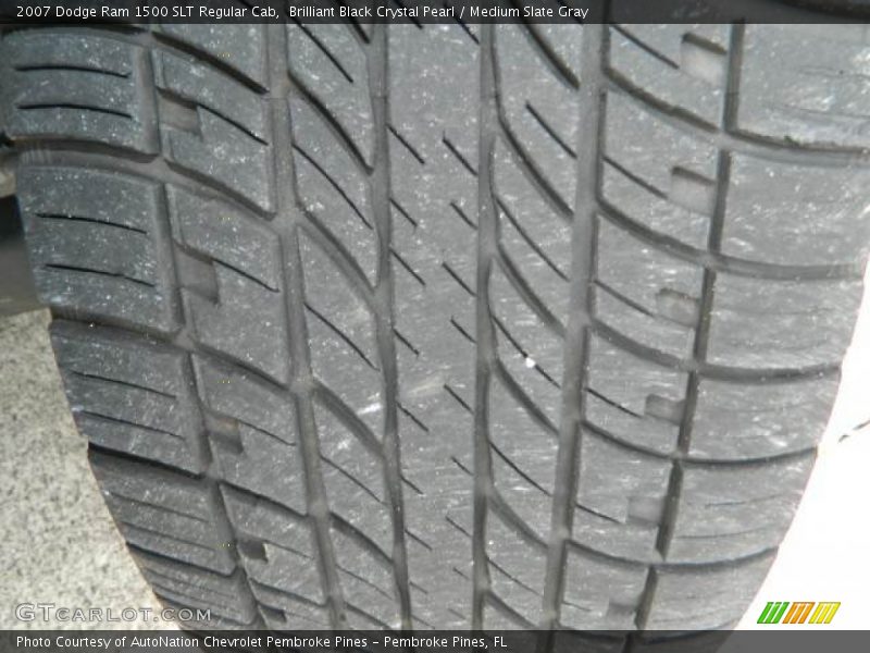 Brilliant Black Crystal Pearl / Medium Slate Gray 2007 Dodge Ram 1500 SLT Regular Cab