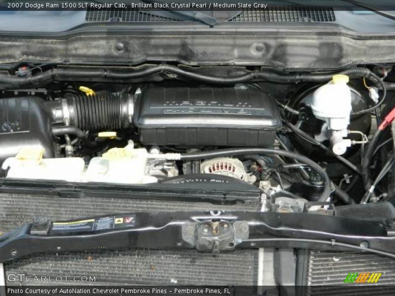 Brilliant Black Crystal Pearl / Medium Slate Gray 2007 Dodge Ram 1500 SLT Regular Cab