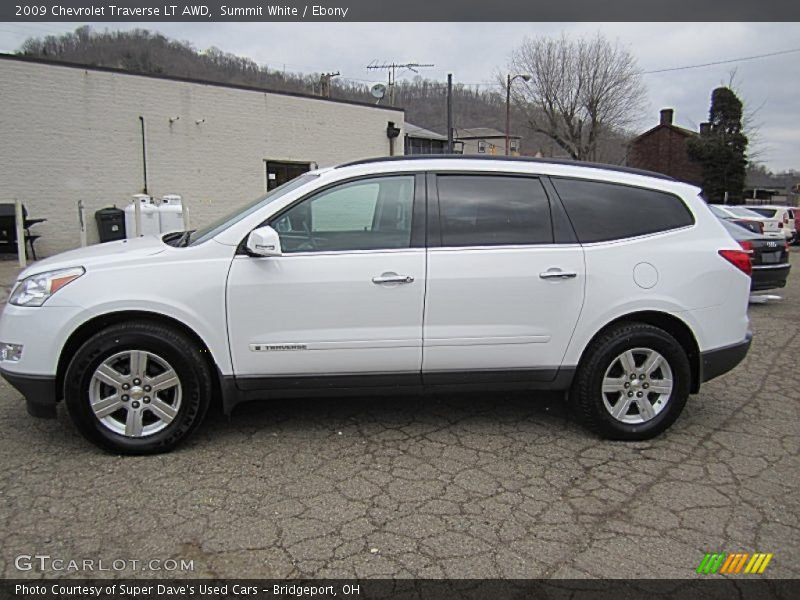 Summit White / Ebony 2009 Chevrolet Traverse LT AWD