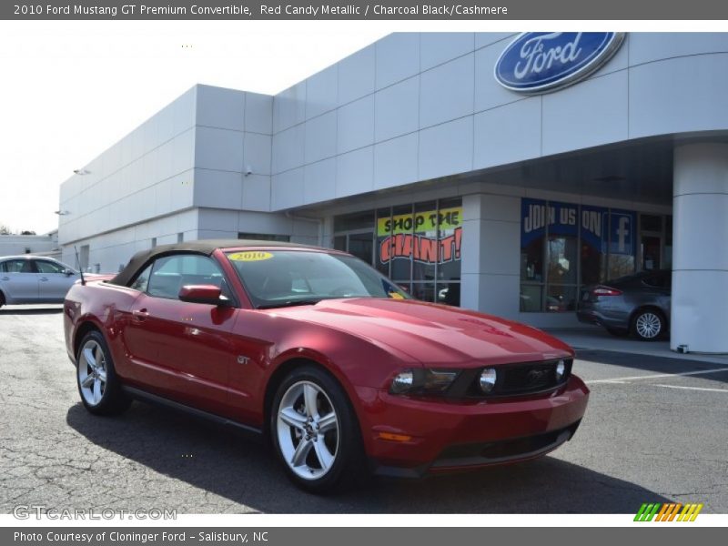 Red Candy Metallic / Charcoal Black/Cashmere 2010 Ford Mustang GT Premium Convertible