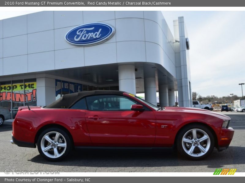 Red Candy Metallic / Charcoal Black/Cashmere 2010 Ford Mustang GT Premium Convertible