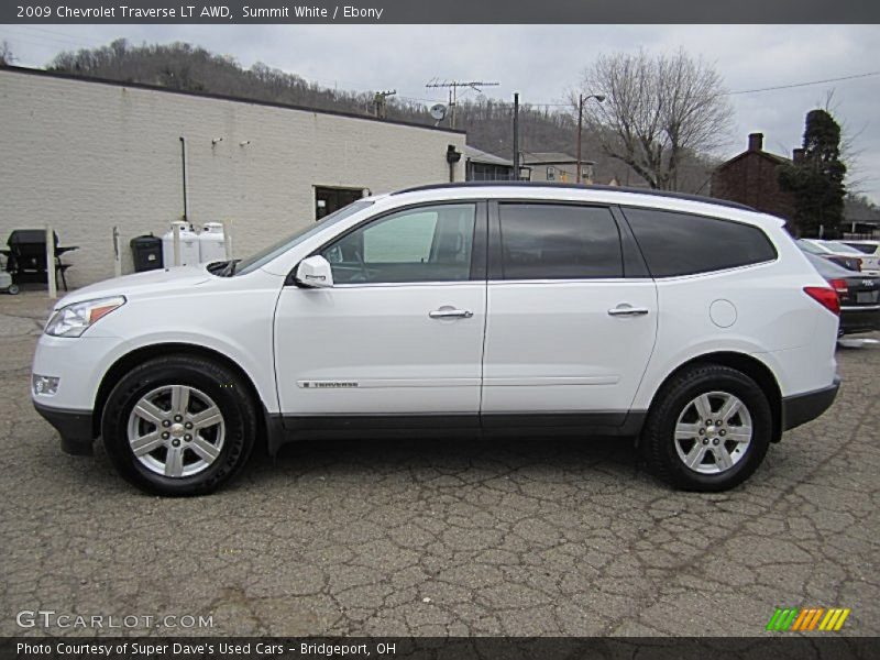 Summit White / Ebony 2009 Chevrolet Traverse LT AWD