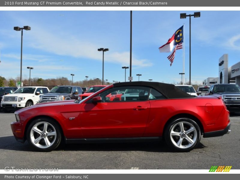 Red Candy Metallic / Charcoal Black/Cashmere 2010 Ford Mustang GT Premium Convertible