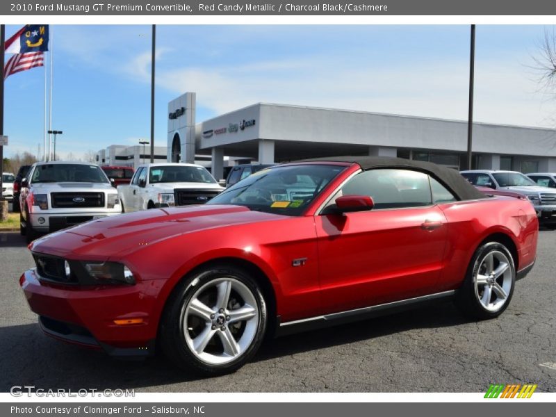 Red Candy Metallic / Charcoal Black/Cashmere 2010 Ford Mustang GT Premium Convertible