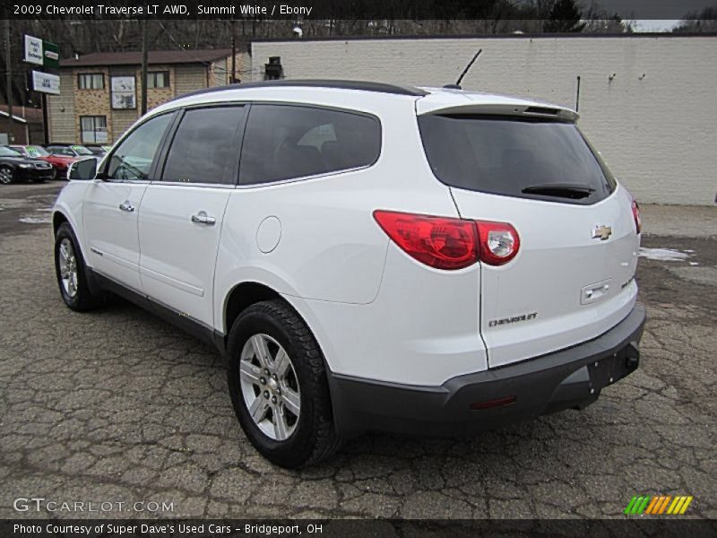 Summit White / Ebony 2009 Chevrolet Traverse LT AWD