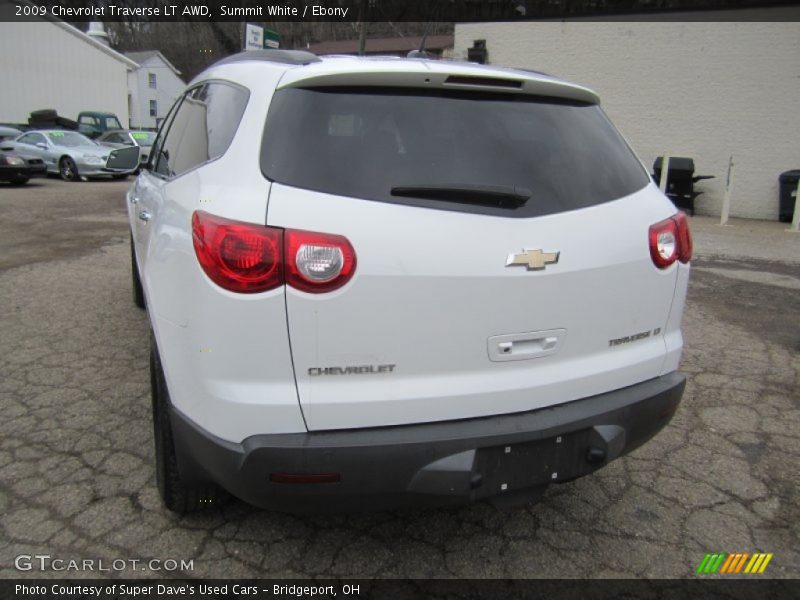 Summit White / Ebony 2009 Chevrolet Traverse LT AWD