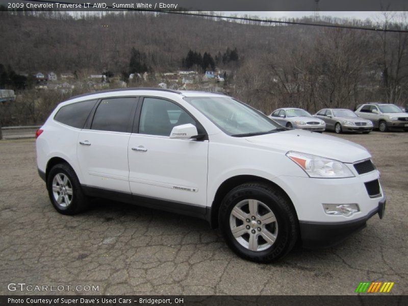Summit White / Ebony 2009 Chevrolet Traverse LT AWD