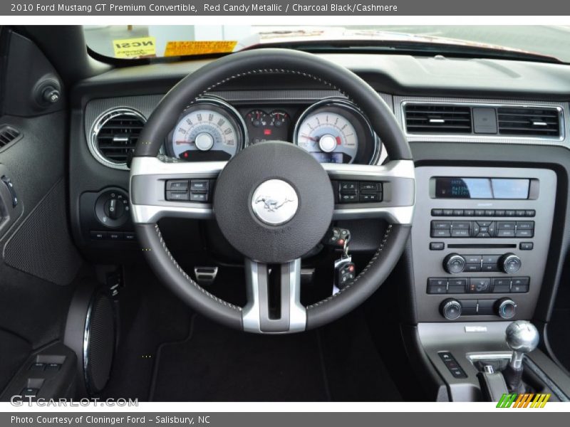 Red Candy Metallic / Charcoal Black/Cashmere 2010 Ford Mustang GT Premium Convertible