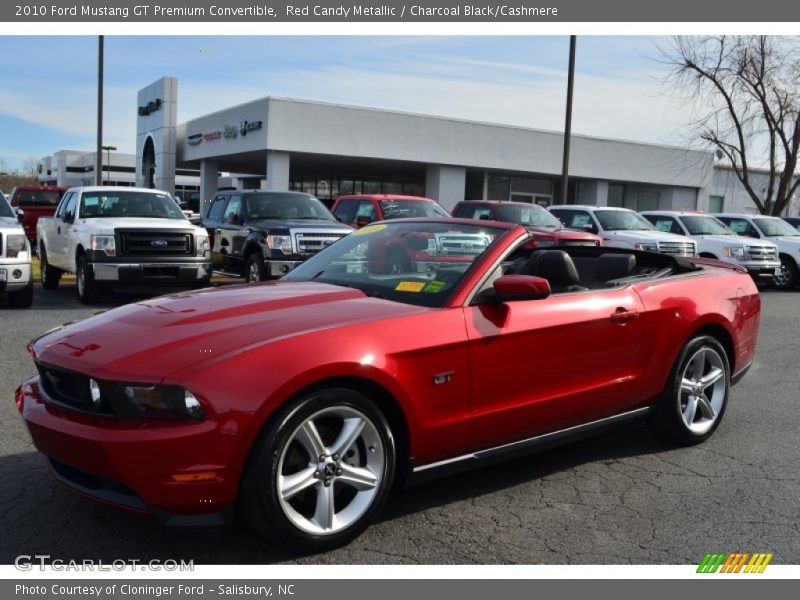 Red Candy Metallic / Charcoal Black/Cashmere 2010 Ford Mustang GT Premium Convertible