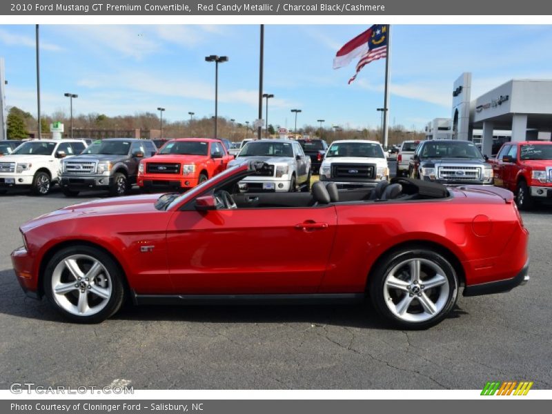 Red Candy Metallic / Charcoal Black/Cashmere 2010 Ford Mustang GT Premium Convertible