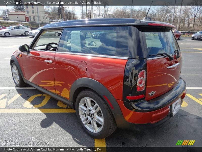 Spice Orange Metallic / Carbon Black 2012 Mini Cooper Clubman