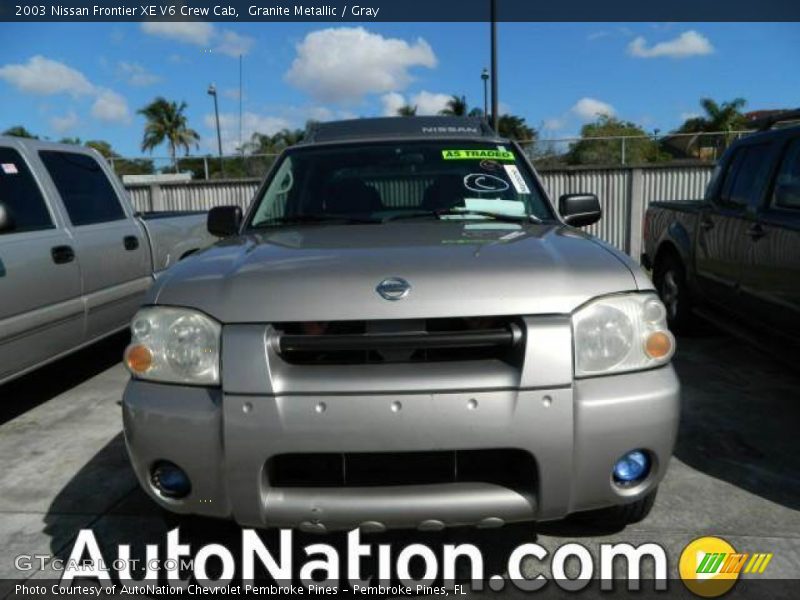 Granite Metallic / Gray 2003 Nissan Frontier XE V6 Crew Cab