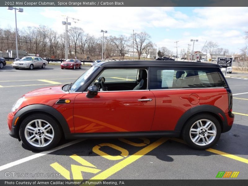 Spice Orange Metallic / Carbon Black 2012 Mini Cooper Clubman