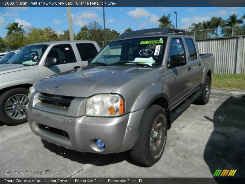 Granite Metallic / Gray 2003 Nissan Frontier XE V6 Crew Cab